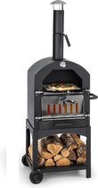 maxxgarden-pizza-oven-smoker-barbecue-op-hout-houtskool-of-pellets-45-x