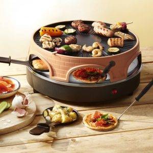 maxxhome pizza oven gourmetstel grill raclette 6 personen