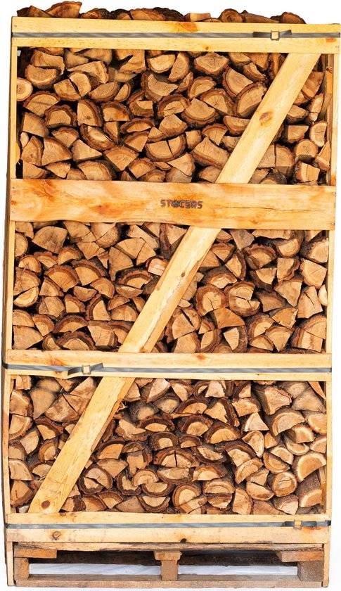 haardhout eiken grote pallet 700 kilogram brandhout voor de open haard of